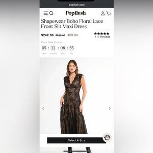 Elegant Black Lace Evening Gown